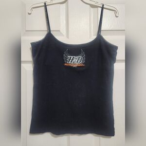 Harley-Davidson Sparkling Strap Camisole Tank Top Women's Large Shelf Bra
